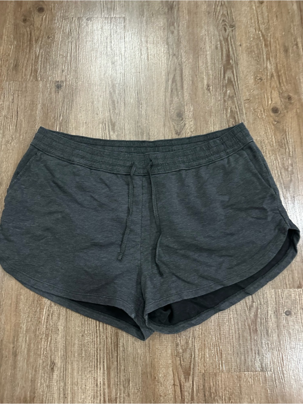 Men's Dark Gray Athletic Drawstring Shorts